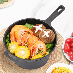 Round Cast Iron Saucepan with Handle