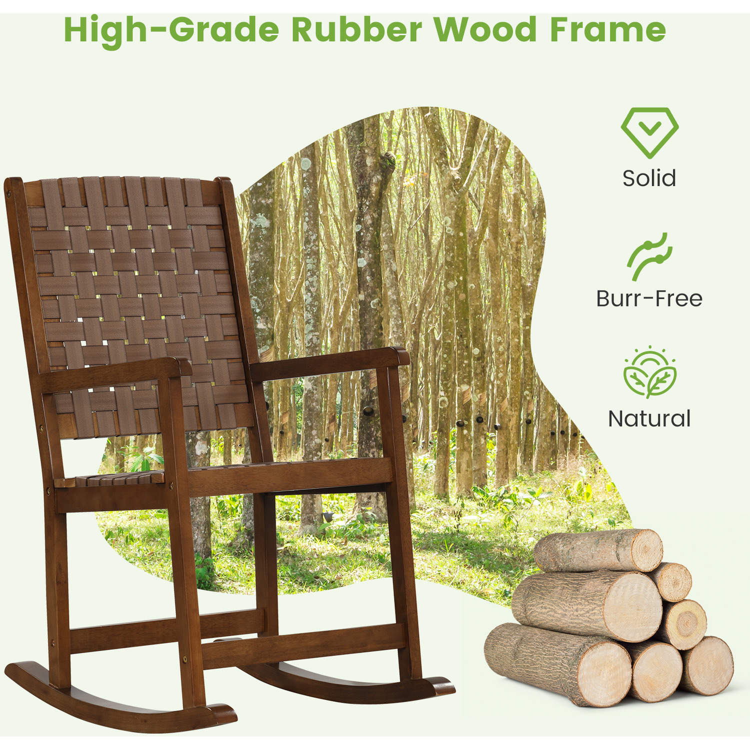 Outdoor Ergonomic Rocking Chair