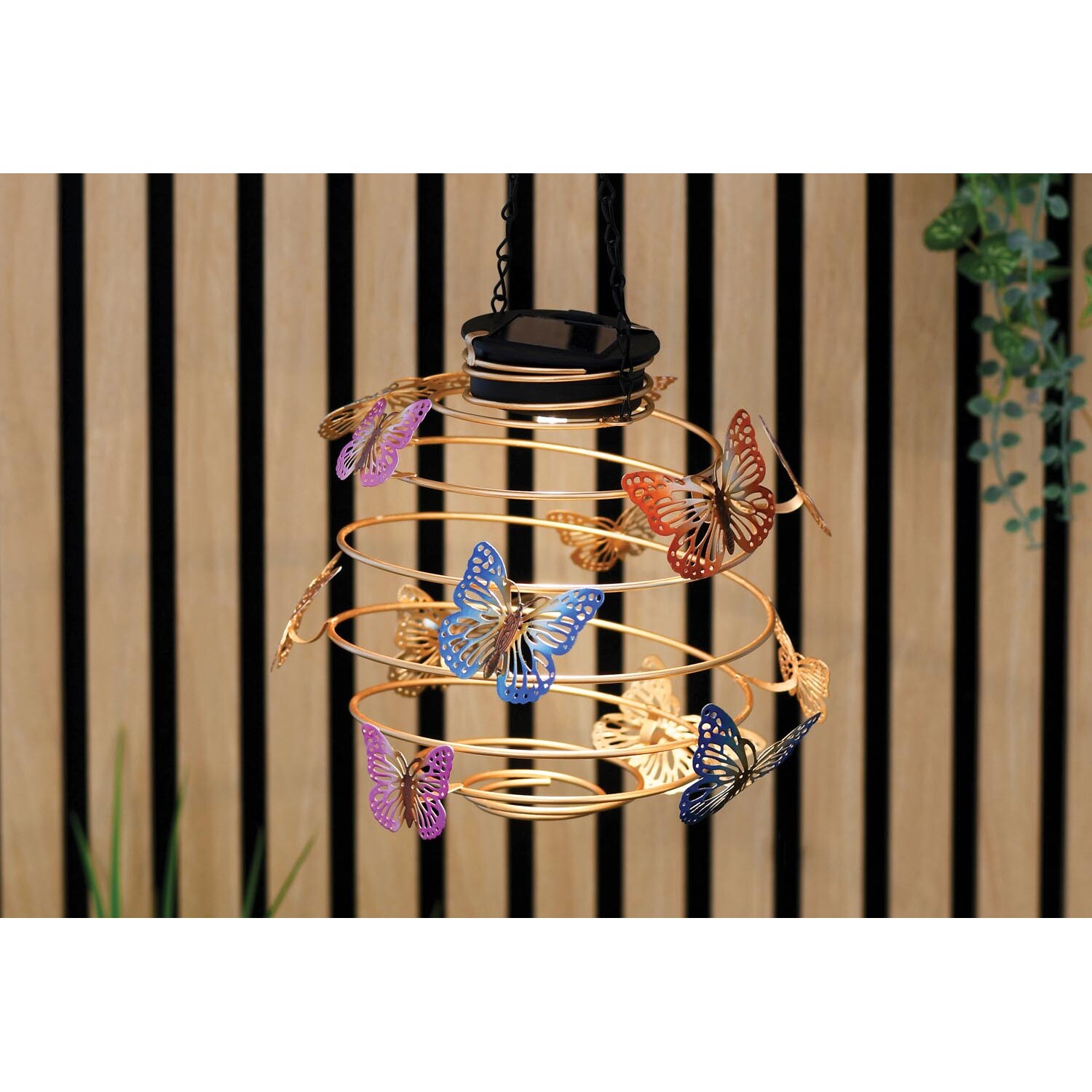 Image of Solar Butterfly Spiral Lantern