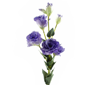 Artificial Purple Wild Rose Stem - 6 Flowers