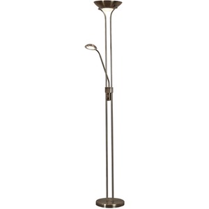 Father and Child Antique Brass Floor Lamp
