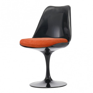 Black Tulip Dining Chair with Velveteen Cushion
