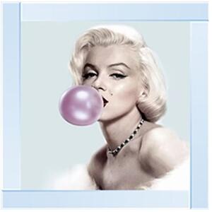 Marilyn Bubblegum ii Glitter Liquid Wall Art Dcor