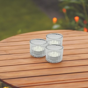3 Piece Glass Tealight Set