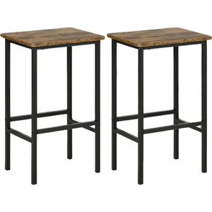Industrial 2PC Barstools Counter Height Rustic