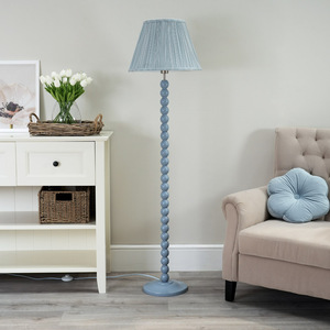 Bobbins Floor Lamp with Tapered Pleated Shade