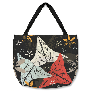 Leaves And Flowers Autumn Pattern Tote bag