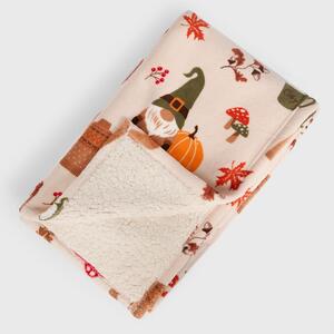 Autumn Gonk Printed Sherpa Throw