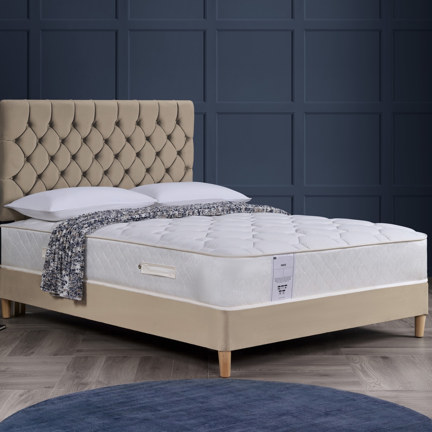 Faye Pocket Sprung Quilted Mattress - White Superking