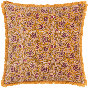 Filagree Floral Cotton Velvet Cushion