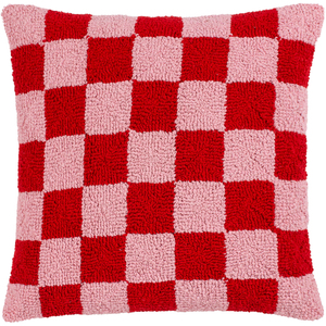 Check Knitted Feather Filled Cushion