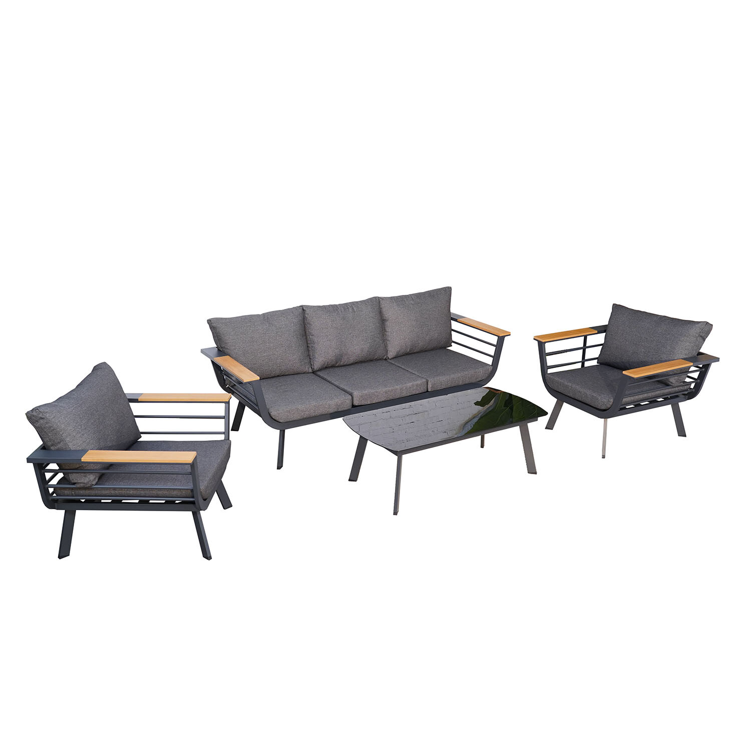 Saltram Sofa Set - Grey