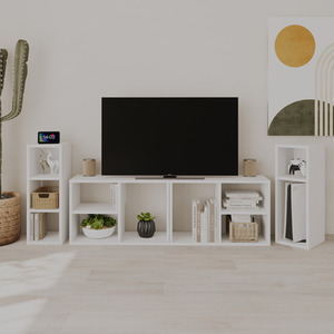 Combayn Modern 3 Cube Small Low Bookcase