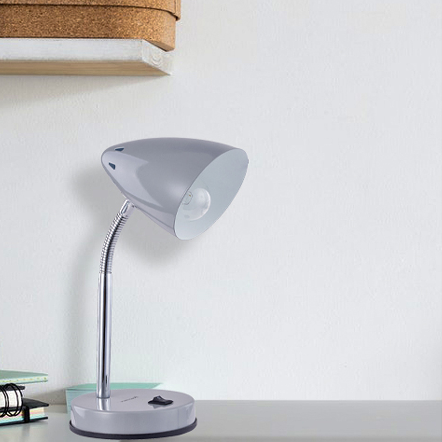 Adjustable Cone Desk Lamp - Grey