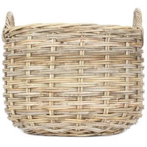 Curved Base Rattan Storage Basket