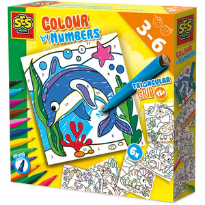 Colour by Numbers - Triangular Grip Colouring Pens