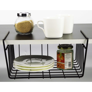 Buckingham Premium Under Shelf Basket Organise Tidy Storage Rack Black