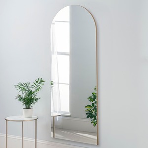 Gold Minimal large Floor Arch Mirror shot 7706291