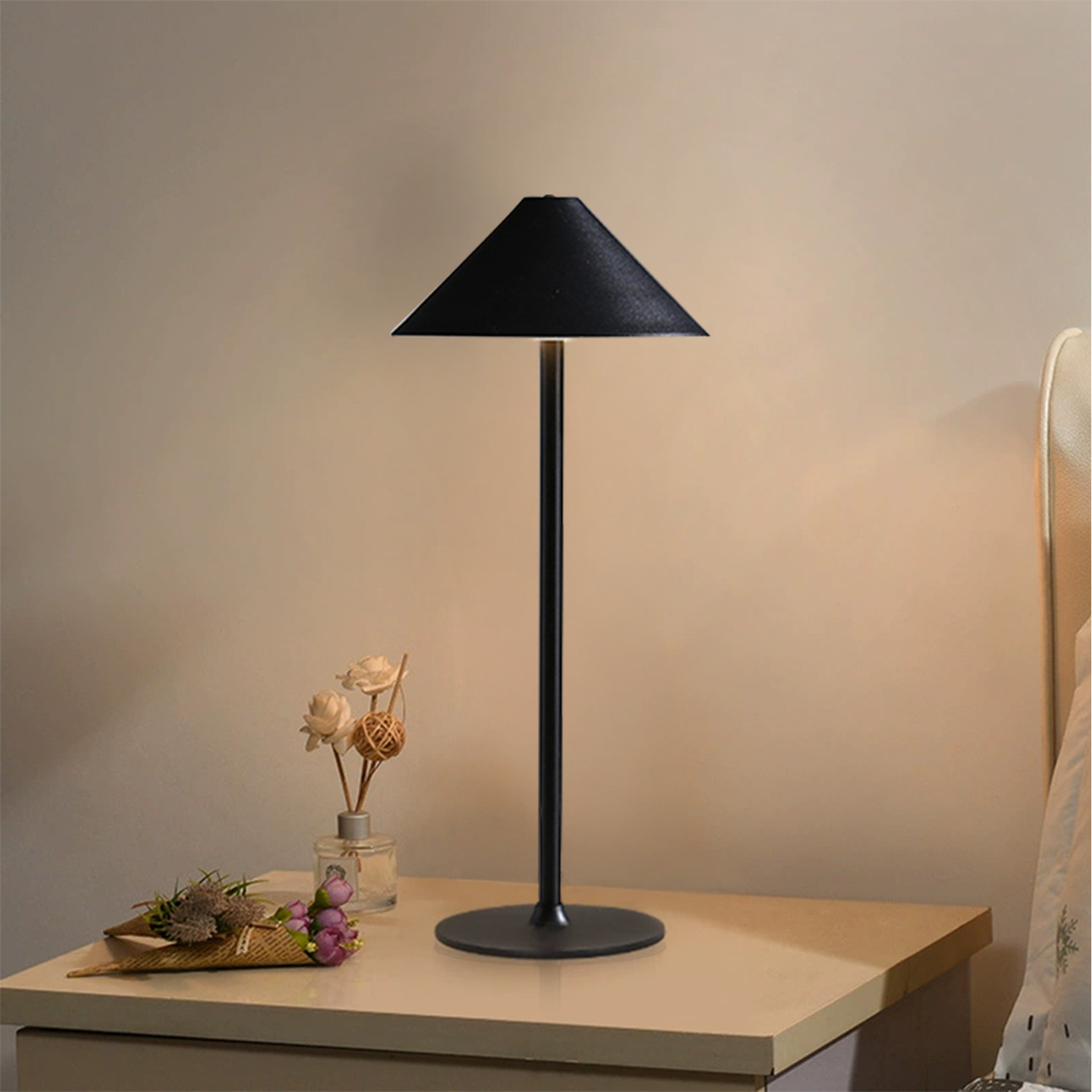 Image of Mushroom-Shaped Rechargeable Tri-Color Table Lamp -&hellip;
