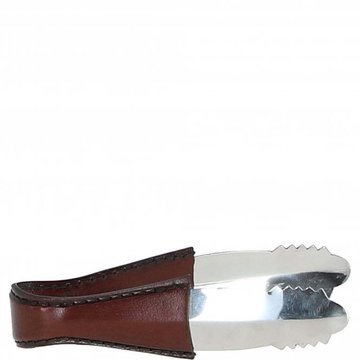 Luxury Leather Handled Ice Tong - Chestnut