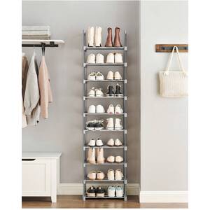 SONGMICS 10-Tier Metal Shoe Rack Storage Organiser