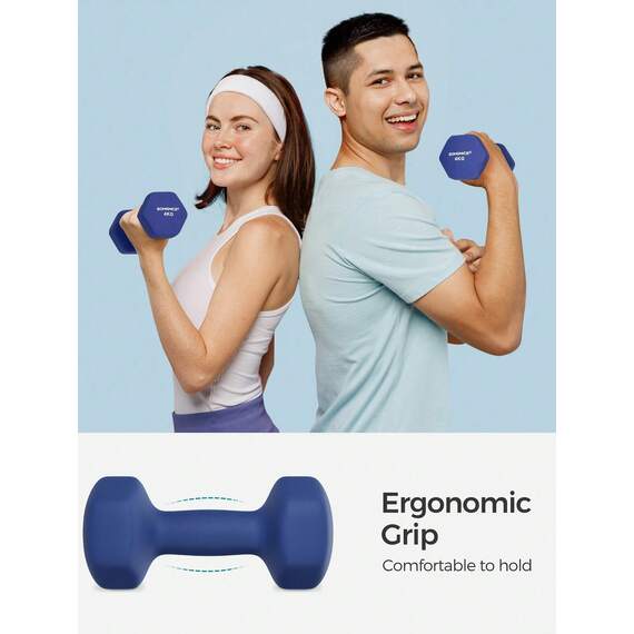 SONGMICS Neoprene Dumbbell Set 2 x 4 kg