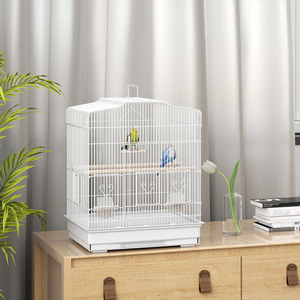 PawHut Bird Cage with Perches Food Bowls for Small Birds