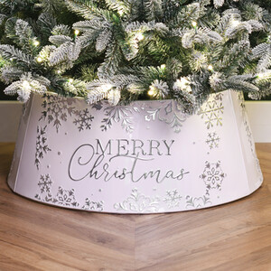 Merry Christmas Metal Tree Skirt