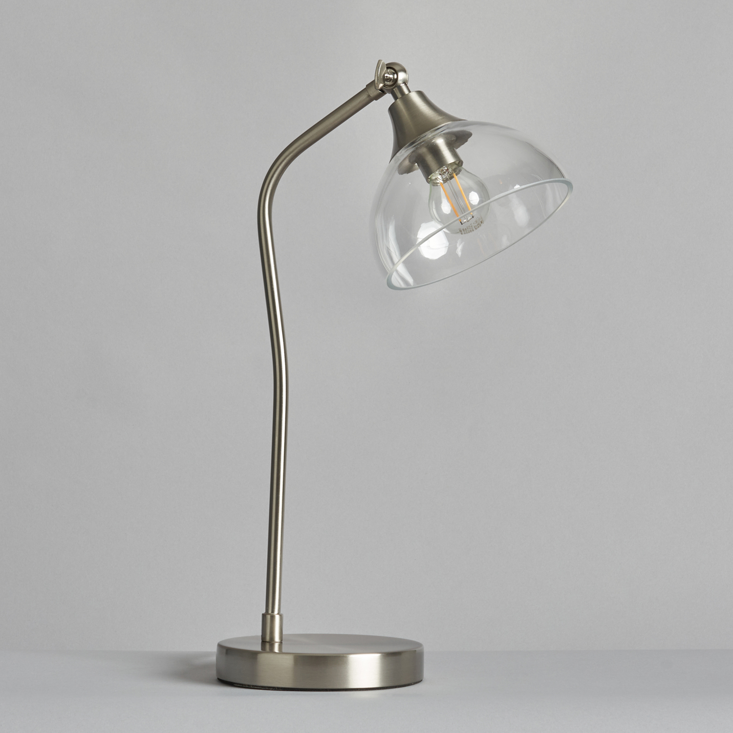Darryl 1 Light Task Light Table Lamp - Satin Nickel