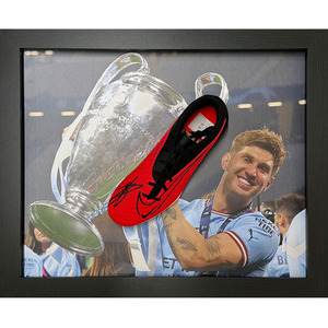 John Stones Signed and Framed Nike Boot
