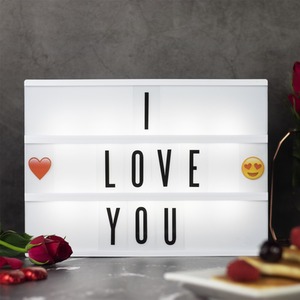 A4 Lightbox with 205 Letters and Emoji