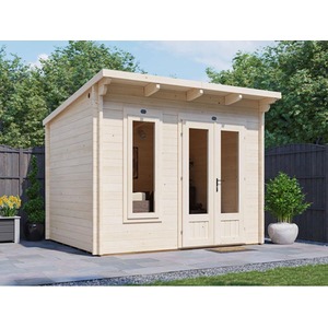 10x8ft Dunster House Wooden Log Cabin Summerhouse