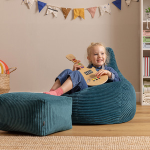 Icon Kids High Back and Footstool, Jumbo Cord