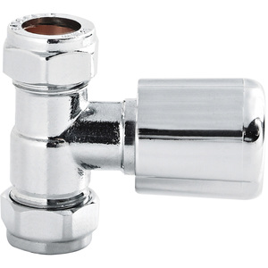 Straight Round Radiator Valves Sold in Pairs Chrome