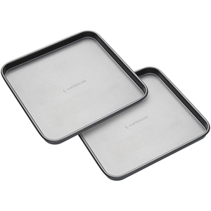 MasterClass Non-Stick Square Baking Tray Set - Grey