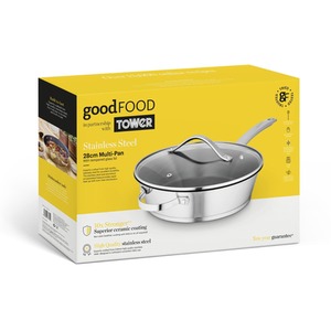 28cm Multi-Pan with Lid Stainless Steel