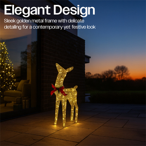 74x45x16cm Head Up Deer Gold 250ww LED 5M Lead
