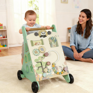 AIYAPLAY Wooden Baby Walker Push Along Walker Toys