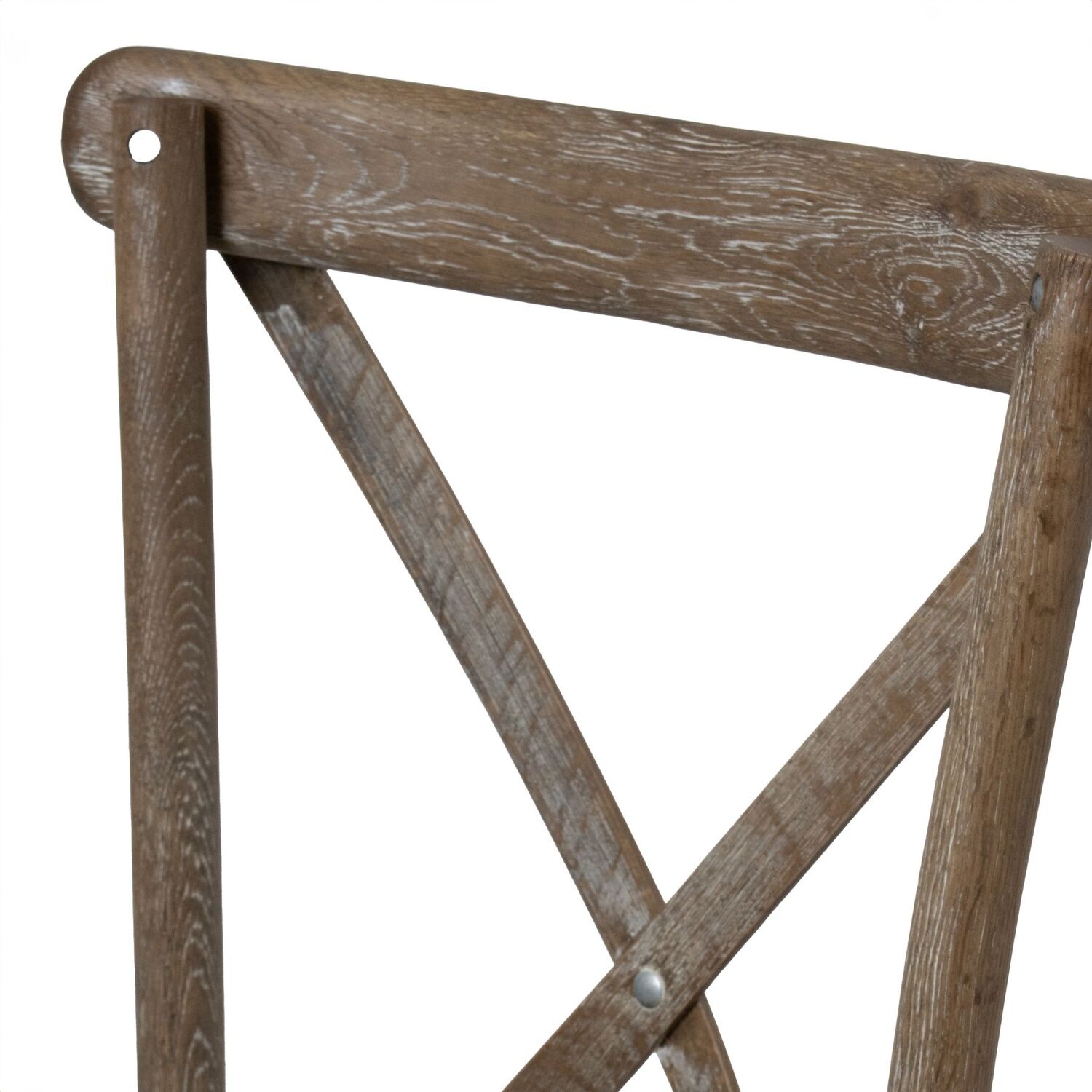Cross Back Dining Chair With Rustic Elegance - Brown