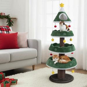 Multi-Level Christmas Cat Tree