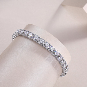 S925 Sterling Silver Moissanite Tennis Bracelet