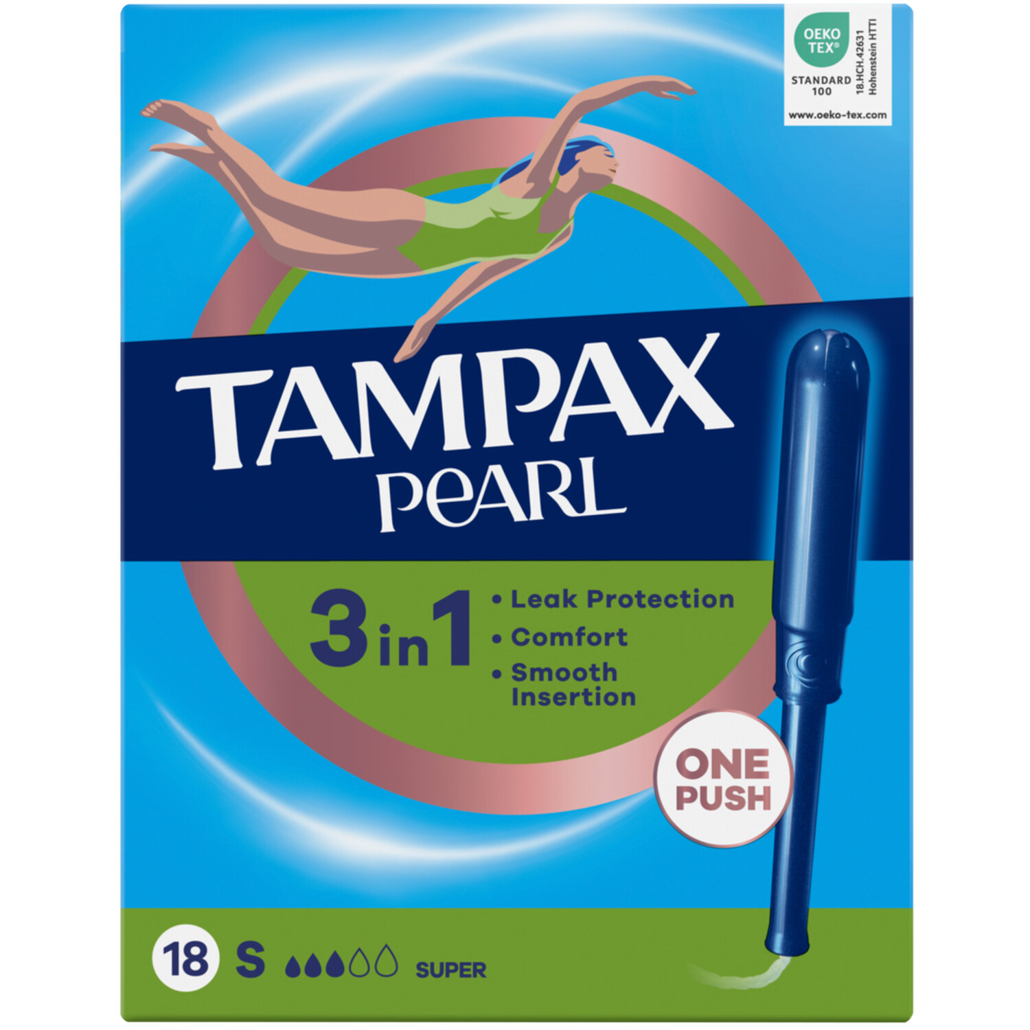 Tampax Pearl Super Tampons - 18 Count