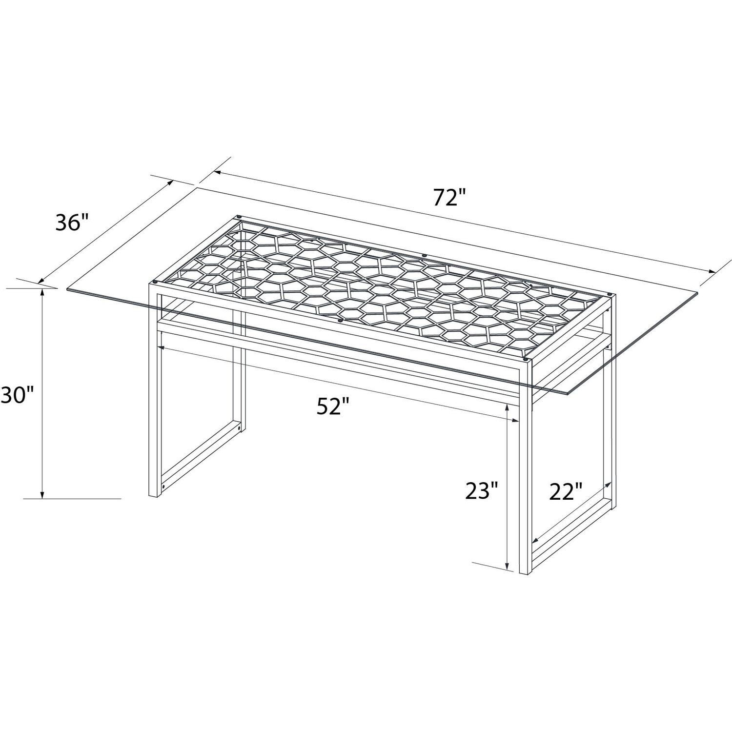 Dhp Juliette Dining Table Brass - Brass