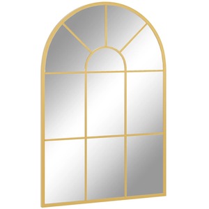 Large Arched Metal Wall Mirror For Bedroom Living Room Gold