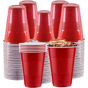 16oz Red Party Cups Disposable Beer Pong Reusable Cups