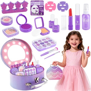 Girls Pretend Makeup Kit with Carry Case Fake Makeup