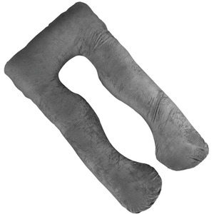 Dark Grey U-Shaped Pregnancy Pillow Memory Foam Full Body