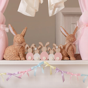 Wooden Rabbits Ornament