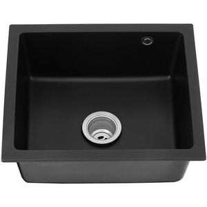 Darphe Single Bowl Kitchen Sink with Strainer Waste Kit