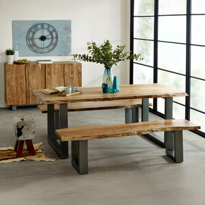 Natural Essential Live Edge Large Dining Bench